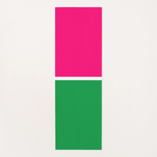 Moderner, hellcremefarbener, rosa, weißer Farbbloc Yogamatte (Vorderseite)