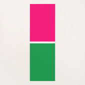 Moderner, hellcremefarbener, rosa, weißer Farbbloc Yogamatte (Rückseite)