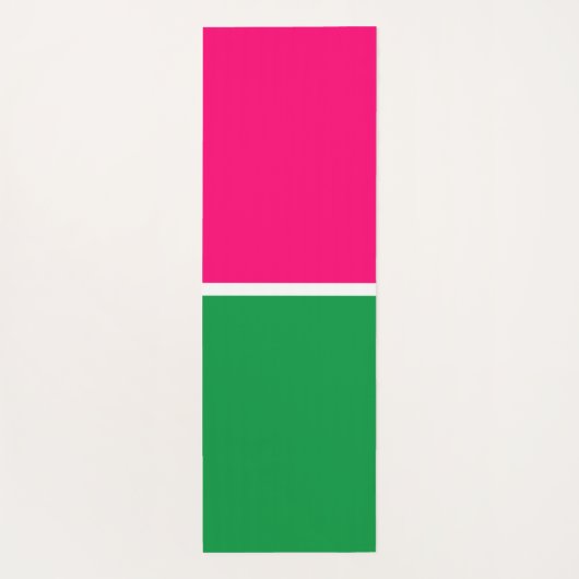 Moderner, hellcremefarbener, rosa, weißer Farbbloc Yogamatte (Rückseite)