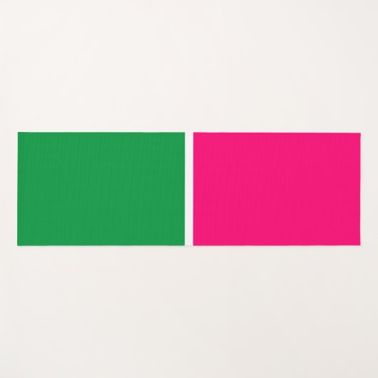 Moderner, hellcremefarbener, rosa, weißer Farbbloc Yogamatte (Vorderseite (Horizontal))