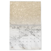 Moderner heller GoldGlitter ombre Glittermarmor Kalender (Mär 2027)