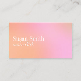 Moderner, heller Gradient, rosa und orangefarbener Visitenkarte