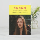 Moderner, heller Graduate bearbeitbarer Abschluss Ankündigung (Stehend Vorderseite)
