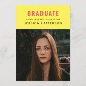 Moderner, heller Graduate bearbeitbarer Abschluss Ankündigung (Vorderseite)