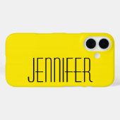Moderner, heller, hellgelber, Personalisierter Big Case-Mate iPhone Hülle (Rückseite (Horizontal))