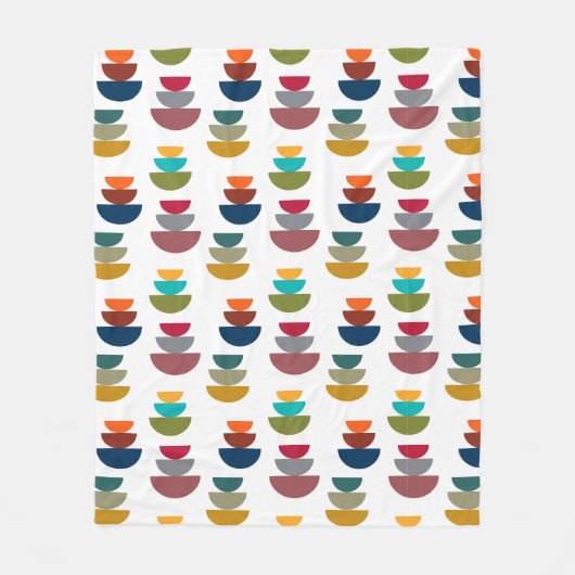 Moderner heller Minimalismus der Mitte des Jahrhun Fleecedecke (Vorderseite)