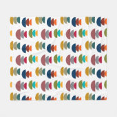 Moderner heller Minimalismus der Mitte des Jahrhun Fleecedecke (Vorderseite (Horizontal))