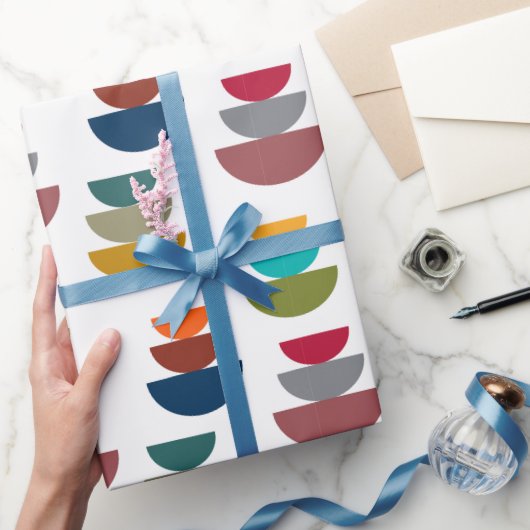 Moderner heller Minimalismus der Mitte des Jahrhun Geschenkpapier (Schenken)