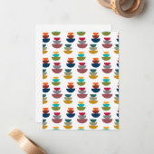 Moderner heller Minimalismus der Mitte des Jahrhun Mitteilungskarte (Vorderseite/Rückseite Beispiel)