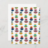 Moderner heller Minimalismus der Mitte des Jahrhun Mitteilungskarte (Vorne/Hinten)