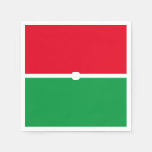 Moderner, heller roter Kelly-grüner Farbblock Serviette (Vorderseite)