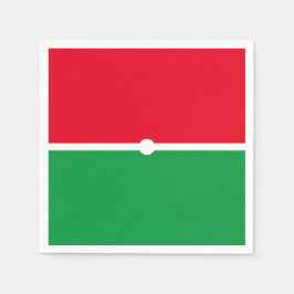 Moderner, heller roter Kelly-grüner Farbblock Serviette