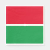 Moderner, heller roter Kelly-grüner Farbblock Serviette (Vorderseite)