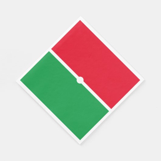 Moderner, heller roter Kelly-grüner Farbblock Serviette (Ecke)