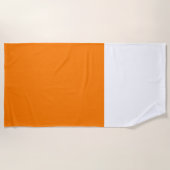 Moderner, heller, tropischer orangefarbener Farbbl Strandtuch (Vorderseite)