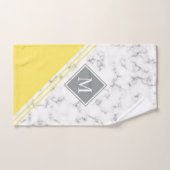 Moderner, hellgelber, grauer Marmor Badhandtuch Set (Handtuch)