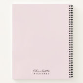 Moderner, hellrosa Abstrakter Kreis Notizblock (Rückseite)