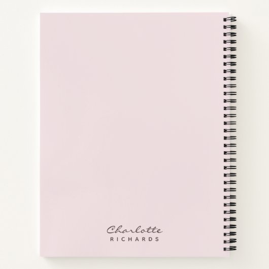 Moderner, hellrosa Abstrakter Kreis Notizblock (Rückseite)