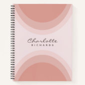 Moderner, hellrosa Abstrakter Kreis Notizblock (Vorderseite)
