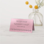 Moderner, hellrosa Hintergrund Treuekarte (Rückseite)