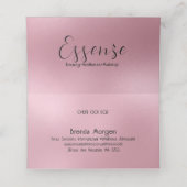 Moderner, hellrosa Hintergrund Treuekarte (Innenseite Aufgefaltet)