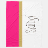 Moderner, hellrosa weißer weißer, weißer, weißer, fleecedecke (Vorderseite)