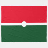 Moderner, hellroter, grüner, weißer Farbblock Fleecedecke (Vorderseite (Horizontal))