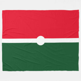 Moderner, hellroter, grüner, weißer Farbblock Fleecedecke