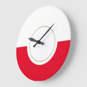 Moderner, hellroter, konzentrierter Farbblock Große Wanduhr (Winkel)