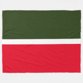 Moderner, hellroter Weißwald, grüner Farbblock Fleecedecke (Vorderseite (Horizontal))