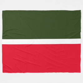 Moderner, hellroter Weißwald, grüner Farbblock Fleecedecke