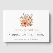 Moderner Herbst-Foliage Hochzeitstag Gästebuch (Vorderseite)