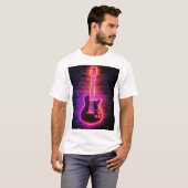 Moderner Herrenneon-Gitarren-T - Shirt (Vorne ganz)