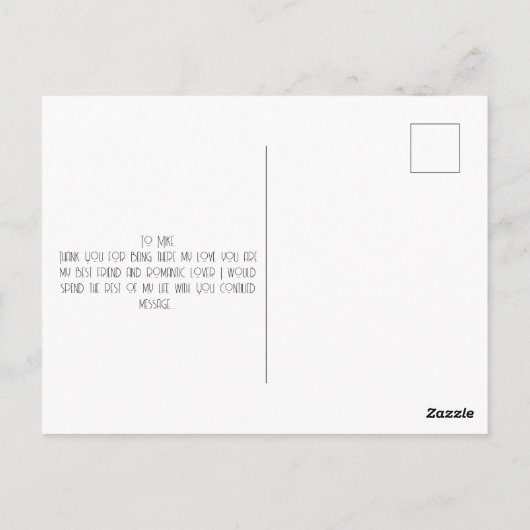 Moderner Herz-Mixed-Muster-Valentinstag Postkarte (Rückseite)