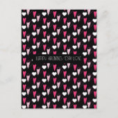 Moderner Herz-Mixed-Muster-Valentinstag Postkarte (Vorderseite)