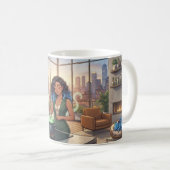Moderner Hexenbecher Kaffeetasse (VorderseiteRechts)