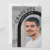 Moderner High School Foto Abschluss Ankündigung (Vorderseite)