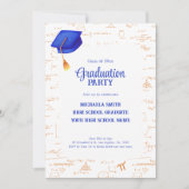 Moderner High School Graduate Mathematik Abschluss Einladung (Vorderseite)