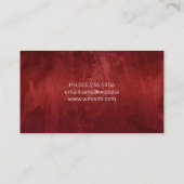 Moderner Hintergrund der roten Textur Visitenkarte (Rückseite)