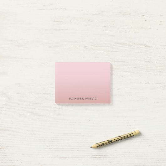Moderner Hintergrund Elegante Rose Gold Template Post-it Klebezettel (Auf Schreibtisch)