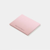 Moderner Hintergrund Elegante Rose Gold Template Post-it Klebezettel (angewinkelt)