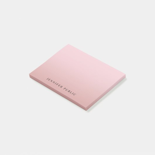 Moderner Hintergrund Elegante Rose Gold Template Post-it Klebezettel (angewinkelt)