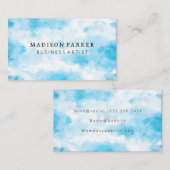 Moderner Hintergrund für blaues Wasser Visitenkarte (Vorne/Hinten)