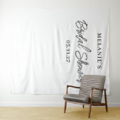 Moderner Hintergrund für minimalistisches Brautpar Wandteppich (Beispiel (Horizontal))