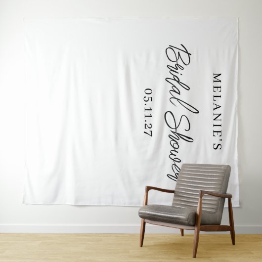 Moderner Hintergrund für minimalistisches Brautpar Wandteppich (Beispiel (Horizontal))