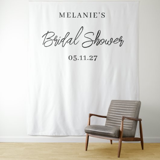 Moderner Hintergrund für minimalistisches Brautpar Wandteppich (Beispiel)