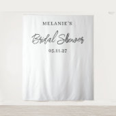 Moderner Hintergrund für minimalistisches Brautpar Wandteppich (Vorderseite)