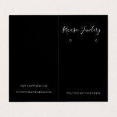 Moderner Hintergrund für Schwarz und Weiß Visitenkarten (Außenseite Aufgefaltet)