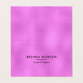 Moderner Hintergrund in heiß rosa Visitenkarten (Außenseite Aufgefaltet)