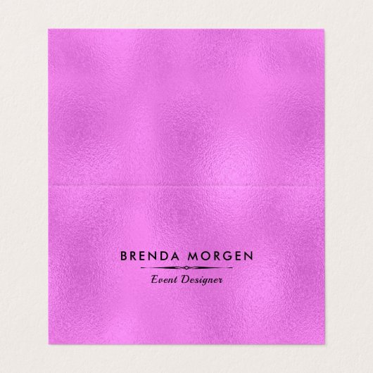 Moderner Hintergrund in heiß rosa Visitenkarten (Außenseite Aufgefaltet)